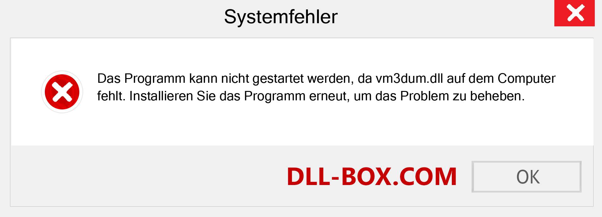 vm3dum.dll-Datei fehlt?. Download für Windows 7, 8, 10 - Fix vm3dum dll Missing Error unter Windows, Fotos, Bildern