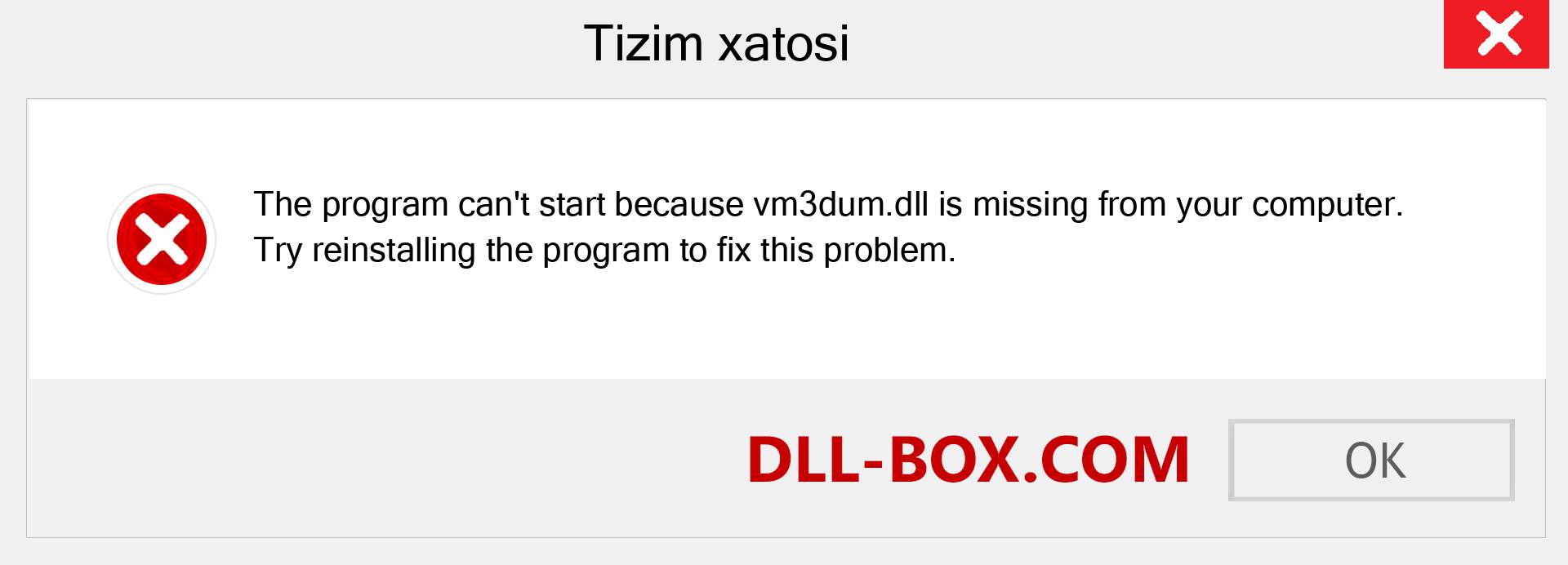 vm3dum.dll fayli yo'qolganmi?. Windows 7, 8, 10 uchun yuklab olish - Windowsda vm3dum dll etishmayotgan xatoni tuzating, rasmlar, rasmlar